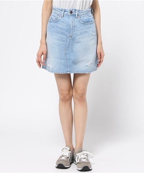 cepo（セポ）の「デニムスカート（デニムスカート・レディース・ダークインディゴブルー/インディゴブルー/ブルー系その他2/ワンウォッシュ・SMALL/LARGE/MEDIUM）」の5枚目の写真