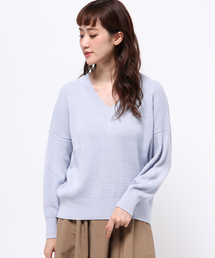 N.（N. Natural Beauty Basic） | ワッフルニットVネック(ニット/セーター)