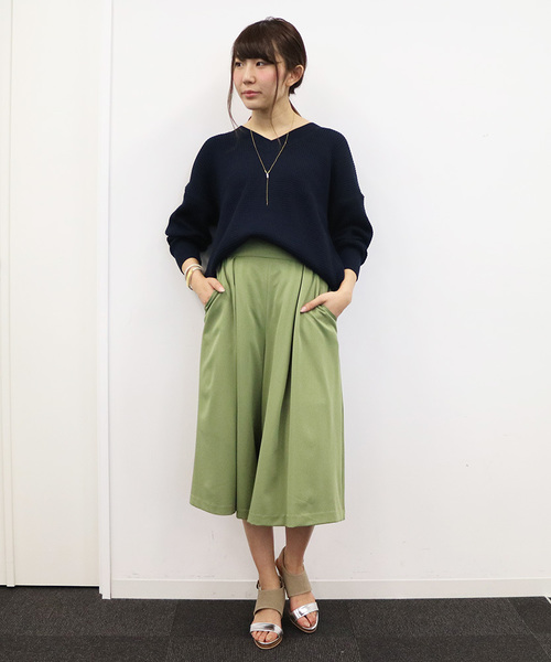 N.（N. Natural Beauty Basic）（エヌエヌナチュラルビューティーベーシック）の「ワッフルニットVネック（ニット/セーター・レディース・ネイビー/ブルー/ホワイト/ピンク・MEDIUM）」の15枚目の写真