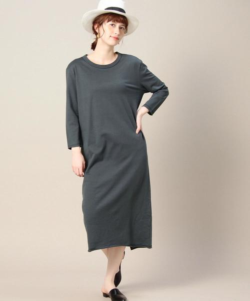 BEAUTY&YOUTH UNITED ARROWS（ビューティーアンドユースユナイテッドアローズ）の「BY 40/2 コットンマキシワンピース◆（ワンピース・レディース・ベージュ/コバルトブルー/ブラック・FREE）」の3枚目の写真