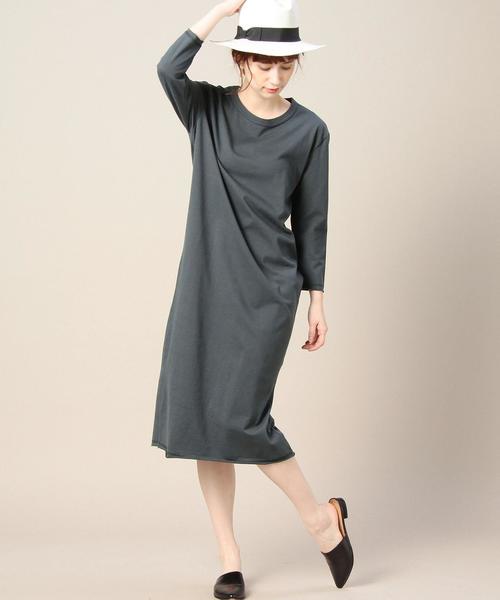 BEAUTY&YOUTH UNITED ARROWS（ビューティーアンドユースユナイテッドアローズ）の「BY 40/2 コットンマキシワンピース◆（ワンピース・レディース・ベージュ/コバルトブルー/ブラック・FREE）」の7枚目の写真