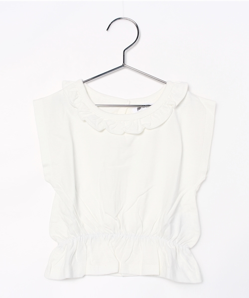 B:MING by BEAMS（ビーミングバイビームス）の「ビーミング by ビームス / フリルぺプラムトップス（シャツ/ブラウス・キッズ・ピンク/サックスブルー/オフホワイト・100/110/120/140/130/150/90/80）」の2枚目の写真