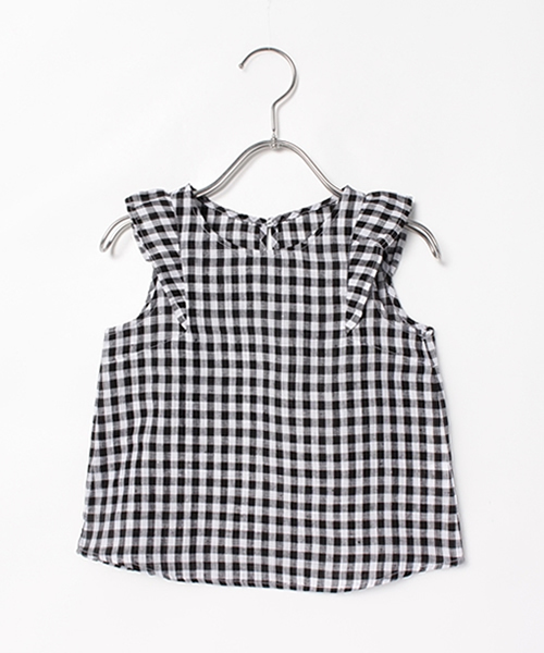 ROPE' PICNIC(ロペピクニック)の「【ROPE' PICNIC KIDS】【FRENCH LINEN】フリルブラウス(シャツ/ブラウス・キッズ・ブラック系その他/クリアレッド・110cm/100cm/120cm)」の11枚目の写真