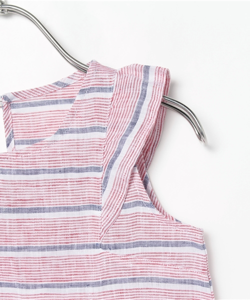 ROPE' PICNIC(ロペピクニック)の「【ROPE' PICNIC KIDS】【FRENCH LINEN】フリルブラウス(シャツ/ブラウス・キッズ・ブラック系その他/クリアレッド・110cm/100cm/120cm)」の5枚目の写真