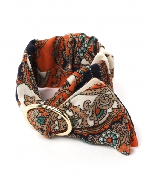 GLOBAL WORK（グローバルワーク）の「スカーフブレス/726416（ブレスレット・レディース・オレンジ/ブラック/その他/オレンジ系その他・FREE）」の4枚目の写真