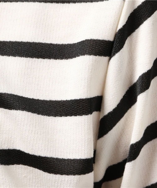 coca(coca)(コカ)の「ボーダー&無地袖フレアカットソー(Tシャツ/カットソー・レディース・ホワイト×ブラック/ホワイト/ブラック×ホワイト/ブラック・ONE SIZE)」の10枚目の写真