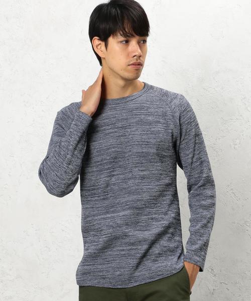 green label relaxing（グリーンレーベルリラクシング）の「BC WAFFLE RGLN C/N L/S カットソー◆（Tシャツ/カットソー・メンズ・ブラック/ネイビー/ホワイト/グレー・LARGE/SMALL/MEDIUM）」の4枚目の写真