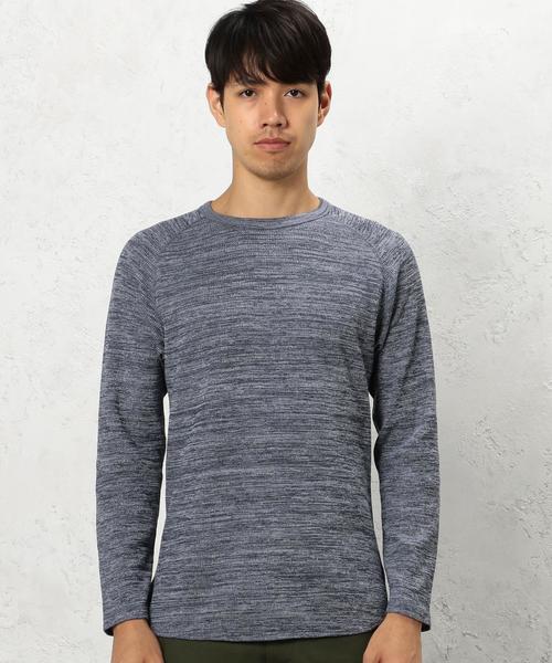 green label relaxing（グリーンレーベルリラクシング）の「BC WAFFLE RGLN C/N L/S カットソー◆（Tシャツ/カットソー・メンズ・ブラック/ネイビー/ホワイト/グレー・LARGE/SMALL/MEDIUM）」の12枚目の写真