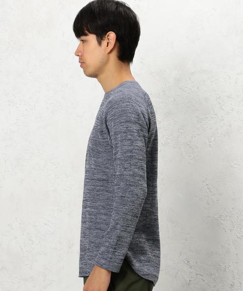 green label relaxing（グリーンレーベルリラクシング）の「BC WAFFLE RGLN C/N L/S カットソー◆（Tシャツ/カットソー・メンズ・ブラック/ネイビー/ホワイト/グレー・LARGE/SMALL/MEDIUM）」の13枚目の写真