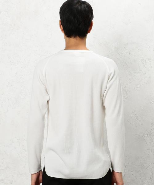 green label relaxing（グリーンレーベルリラクシング）の「BC WAFFLE RGLN C/N L/S カットソー◆（Tシャツ/カットソー・メンズ・ブラック/ネイビー/ホワイト/グレー・LARGE/SMALL/MEDIUM）」の9枚目の写真