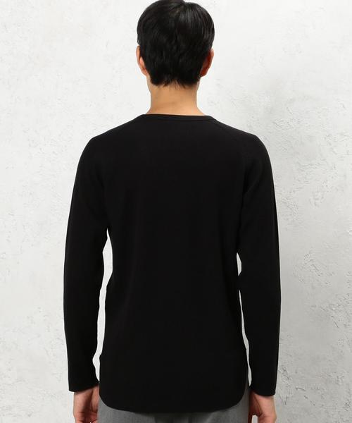 green label relaxing（グリーンレーベルリラクシング）の「BC WAFFLE RGLN C/N L/S カットソー◆（Tシャツ/カットソー・メンズ・ブラック/ネイビー/ホワイト/グレー・LARGE/SMALL/MEDIUM）」の11枚目の写真