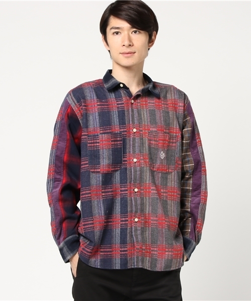 ALDIES(アールディーズ)の「Meta Wide Shirt ネル ワイドシャツ(シャツ/ブラウス・メンズ・ブラック/マルチ/レッド/グリーン/その他1・MEDIUM/LARGE/SMALL)」の5枚目の写真
