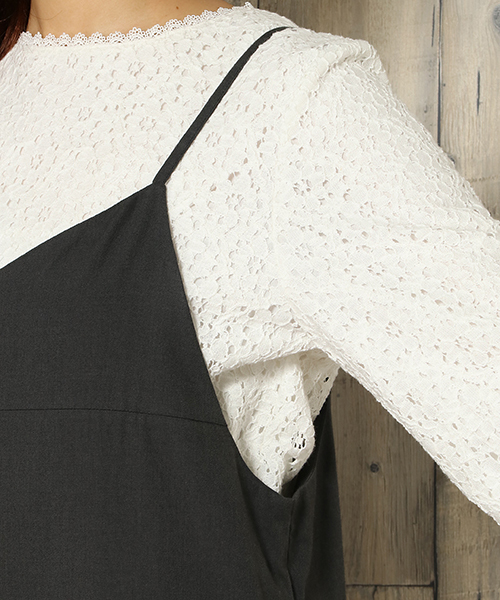 LBC（エルビーシー）の「サイドスリットサロペット（サロペット/オーバーオール・レディース・チャコールグレー/オリーブ・L/M/LARGE/MEDIUM）」の6枚目の写真