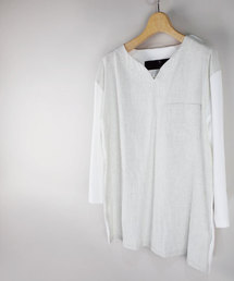 オーガビッツ切替キーネックTシャツ7分袖/3S16110200