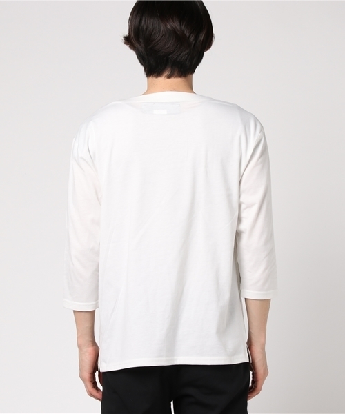 rovtski（ロフトスキー）の「オーガビッツ切替キーネックＴシャツ７分袖/3S16110200（Tシャツ/カットソー・メンズ・ホワイト系その他/アイボリー/ベージュ・MEDIUM/LARGE）」の5枚目の写真