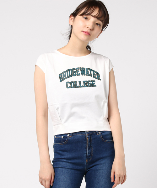 Khaju（カージュ）の「Khaju:ロゴフレンチスリーブTEE（Tシャツ/カットソー・レディース・ブラック/オフホワイト・ONE SIZE）」の10枚目の写真