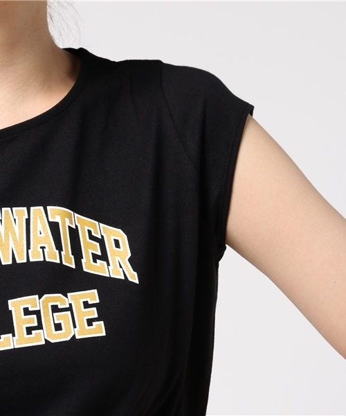 Khaju（カージュ）の「Khaju:ロゴフレンチスリーブTEE（Tシャツ/カットソー・レディース・ブラック/オフホワイト・ONE SIZE）」の7枚目の写真