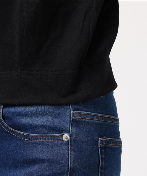 Khaju（カージュ）の「Khaju:ロゴフレンチスリーブTEE（Tシャツ/カットソー・レディース・ブラック/オフホワイト・ONE SIZE）」の8枚目の写真