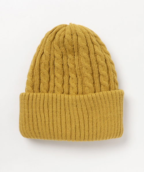 WEGO（ウィゴー）の「WEGO/ケーブルニットキャップ（ニットキャップ/ビーニー・メンズ・ワイン/杢グレー/ピンク/マスタード/ブラック/イエロー/ライトピンク・FREE）」の20枚目の写真