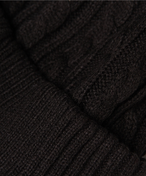 WEGO（ウィゴー）の「WEGO/ケーブルニットキャップ（ニットキャップ/ビーニー・メンズ・ワイン/杢グレー/ピンク/マスタード/ブラック/イエロー/ライトピンク・FREE）」の8枚目の写真