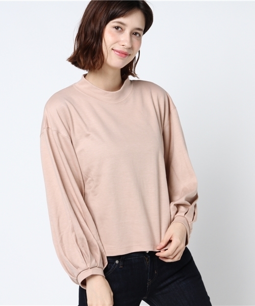 earth music&ecology(アースミュージックアンドエコロジー)の「・ハイネックビッグスリーブプルオーバー(Tシャツ/カットソー・レディース・ライトグレー/ブラック/ライトベージュ/ブラウン/ブルーグリーン/ピンクベージュ・FREE)」の14枚目の写真