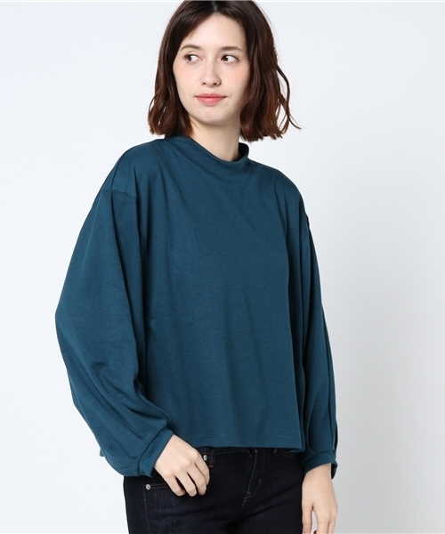 earth music&ecology(アースミュージックアンドエコロジー)の「・ハイネックビッグスリーブプルオーバー(Tシャツ/カットソー・レディース・ライトグレー/ブラック/ライトベージュ/ブラウン/ブルーグリーン/ピンクベージュ・FREE)」の5枚目の写真