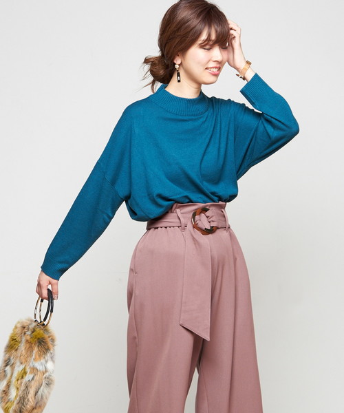 natural couture（ナチュラルクチュール）の「ＨｅａｔＪｏｙドルマンチュニック（ニット/セーター・レディース・ブラック/ベージュ/マスタード/オフホワイト/ターコイズブルー/レッド・FREE）」の22枚目の写真