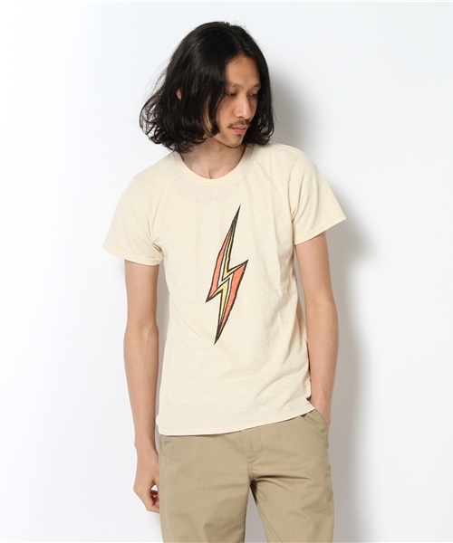 AMERICAN RAG CIE(アメリカンラグシー)の「LIGHTNING BOLT×AMERICAN RAG CIE / 108-LBT-BL-AR2(Tシャツ/カットソー・メンズ・オフホワイト/ブラック・SMALL/MEDIUM)」の1枚目の写真