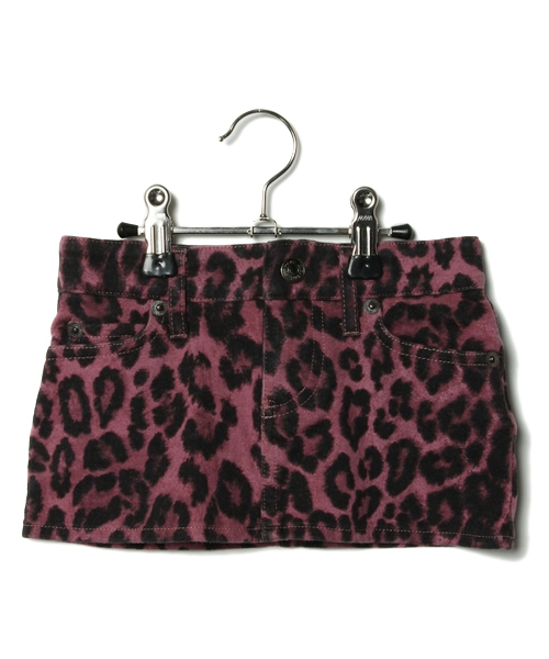 JOEY HYSTERIC(ジョーイヒステリック)の「LEO総柄 SK(スカート・キッズ・ブラウン/パープル/ピンク・X-SMALL/SMALL/MEDIUM)」の3枚目の写真