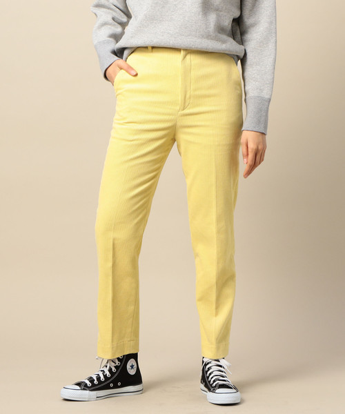 BEAUTY&YOUTH UNITED ARROWS(ビューティーアンドユースユナイテッドアローズ)の「BY カラーコーデュロイハイウエストテーパードパンツ(その他パンツ・レディース・レッド/イエロー/オフホワイト・SMALL/MEDIUM)」の3枚目の写真