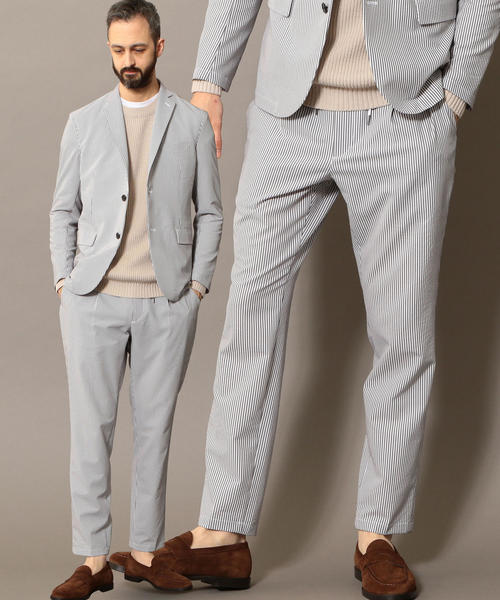 BEAUTY&YOUTH UNITED ARROWS（ビューティーアンドユースユナイテッドアローズ）の「BY ”TORAY” ドライ シアサッカー イージーパンツ ◇：（その他パンツ・メンズ・ブラック/ネイビー/その他・LARGE/SMALL/X-LARGE/MEDIUM）」の3枚目の写真