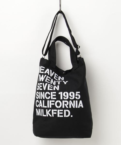MILKFED.（ミルクフェド）の「2WAY TOTE STENCIL（トートバッグ・レディース・ホワイト/ブラック/レッド・ONE SIZE）」の2枚目の写真