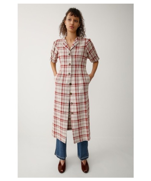 MOUSSY（マウジー）の「CHECKERS FRONT BUTTON DRESS