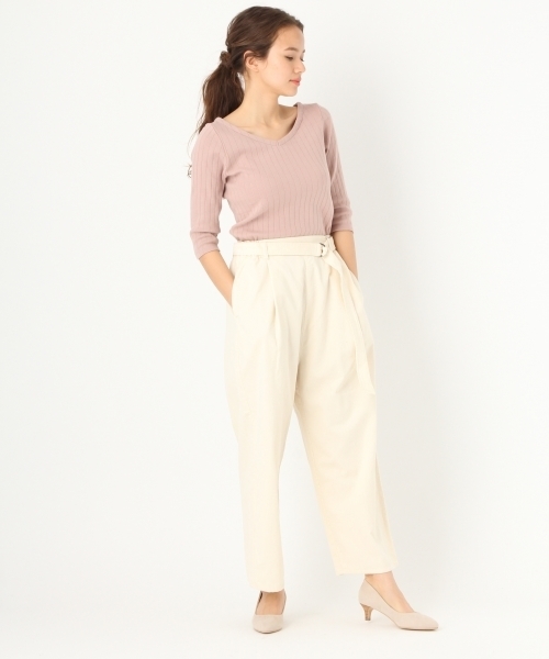 niko and...(ニコアンド)の「オリジナルハリヌキ7分袖2WAYプルオーバー(Tシャツ/カットソー・レディース・オフホワイト/ラベンダー/ブラック/ピンク/ライトグリーン・MEDIUM/LARGE)」の10枚目の写真