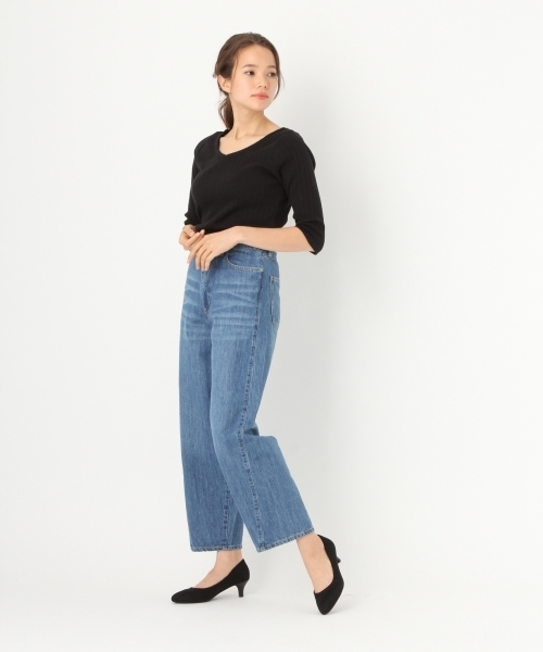 niko and...(ニコアンド)の「オリジナルハリヌキ7分袖2WAYプルオーバー(Tシャツ/カットソー・レディース・オフホワイト/ラベンダー/ブラック/ピンク/ライトグリーン・MEDIUM/LARGE)」の13枚目の写真