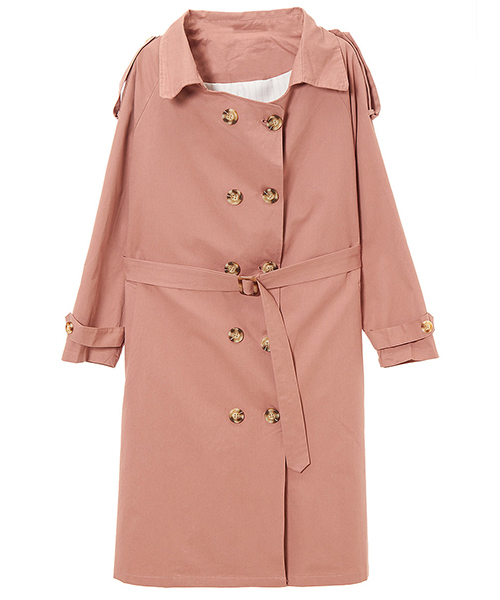 fifth（フィフス）の「ロングトレンチスプリングコート（トレンチコート・レディース・ベージュ/ネイビー/ピンク・MEDIUM）」の5枚目の写真