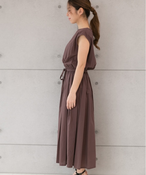 PREFERIR（プレフェリール）の「ロングフレンチスリーブワンピース【フジテレビ・グッディ番組着用】（ワンピース・レディース・ブラウン/カーキ/ブルー/ネイビー・MEDIUM）」の17枚目の写真