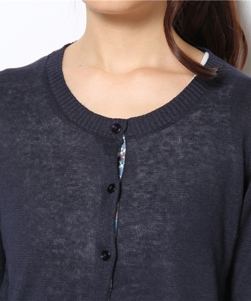 green label relaxing（グリーンレーベルリラクシング）の「◆GC LI LBTY カーディガン②（カーディガン/ボレロ・レディース・ベージュ/ピンク/ケリー/ロイヤルブルー/ネイビー・36/38/40/42/44）」の10枚目の写真