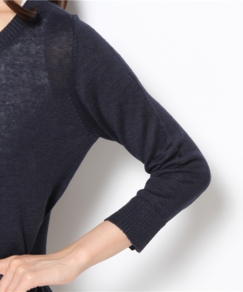 green label relaxing（グリーンレーベルリラクシング）の「◆GC LI LBTY カーディガン②（カーディガン/ボレロ・レディース・ベージュ/ピンク/ケリー/ロイヤルブルー/ネイビー・36/38/40/42/44）」の11枚目の写真