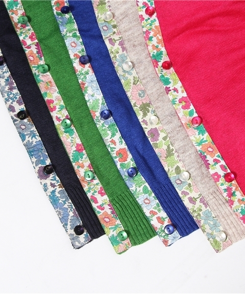 green label relaxing（グリーンレーベルリラクシング）の「◆GC LI LBTY カーディガン②（カーディガン/ボレロ・レディース・ベージュ/ピンク/ケリー/ロイヤルブルー/ネイビー・36/38/40/42/44）」の14枚目の写真