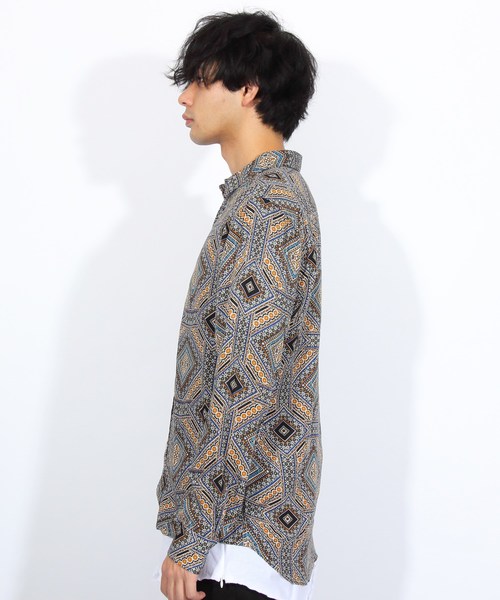 8(eight)(エイト)の「ペイズリー 総柄シャツ レーヨン(シャツ/ブラウス・メンズ・ホワイト/ネイビー/その他1/その他2・MEDIUM/LARGE)」の10枚目の写真