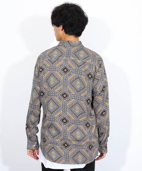 8(eight)(エイト)の「ペイズリー 総柄シャツ レーヨン(シャツ/ブラウス・メンズ・ホワイト/ネイビー/その他1/その他2・MEDIUM/LARGE)」の6枚目の写真