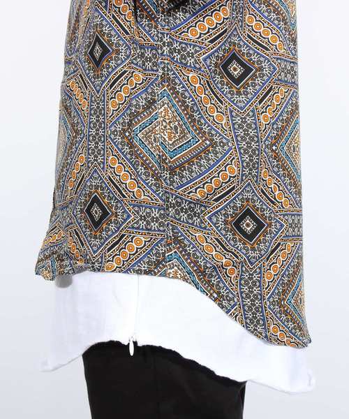 8(eight)(エイト)の「ペイズリー 総柄シャツ レーヨン(シャツ/ブラウス・メンズ・ホワイト/ネイビー/その他1/その他2・MEDIUM/LARGE)」の7枚目の写真