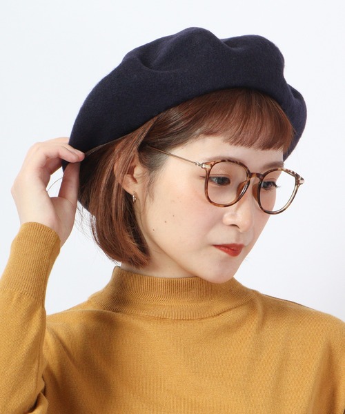 JABURO(ジャブロー)の「JABURO カラフル ウールベレー帽(ハンチング/ベレー帽・レディース・チャコールグレー/ブラック/ベージュ/ネイビー/ブラウン/グレー/ワインレッド/バーガンディー・FREE)」の6枚目の写真