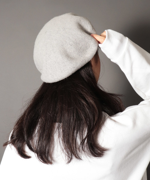 JABURO(ジャブロー)の「JABURO カラフル ウールベレー帽(ハンチング/ベレー帽・レディース・チャコールグレー/ブラック/ベージュ/ネイビー/ブラウン/グレー/ワインレッド/バーガンディー・FREE)」の10枚目の写真