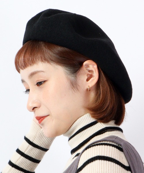 JABURO(ジャブロー)の「JABURO カラフル ウールベレー帽(ハンチング/ベレー帽・レディース・チャコールグレー/ブラック/ベージュ/ネイビー/ブラウン/グレー/ワインレッド/バーガンディー・FREE)」の22枚目の写真