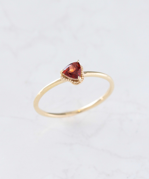 NOIR DE POUPEE（ノワールドプーペ）の「【WEB限定】K10 ガーネット トリリアン リング（リング・レディース・レッド・#9/#11）」の7枚目の写真