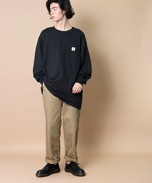 Carhartt(カーハート)の「【 Carhartt / カーハート 】 # K126 Workwear Pocket Long-Sleeve T-Shirts ワーカーポケットロングスリーブTシャツ(Tシャツ/カットソー・メンズ・ブラック/グレー/ライトグリーン/ネイビー/チャコールグレー・MEDIUM/LARGE/X-LARGE/SMALL)」の11枚目の写真