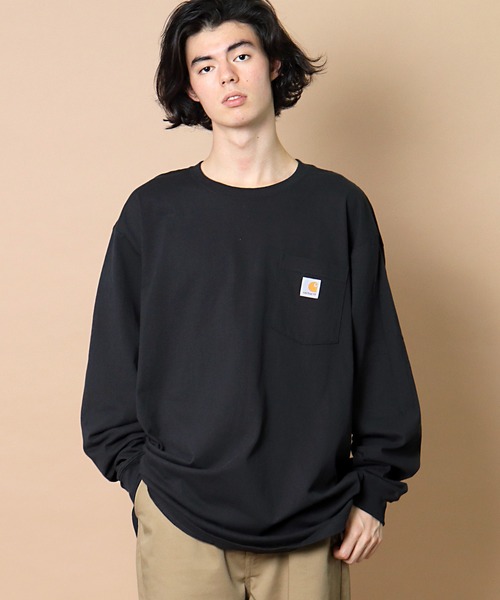Carhartt(カーハート)の「【 Carhartt / カーハート 】 # K126 Workwear Pocket Long-Sleeve T-Shirts ワーカーポケットロングスリーブTシャツ(Tシャツ/カットソー・メンズ・ブラック/グレー/ライトグリーン/ネイビー/チャコールグレー・MEDIUM/LARGE/X-LARGE/SMALL)」の12枚目の写真