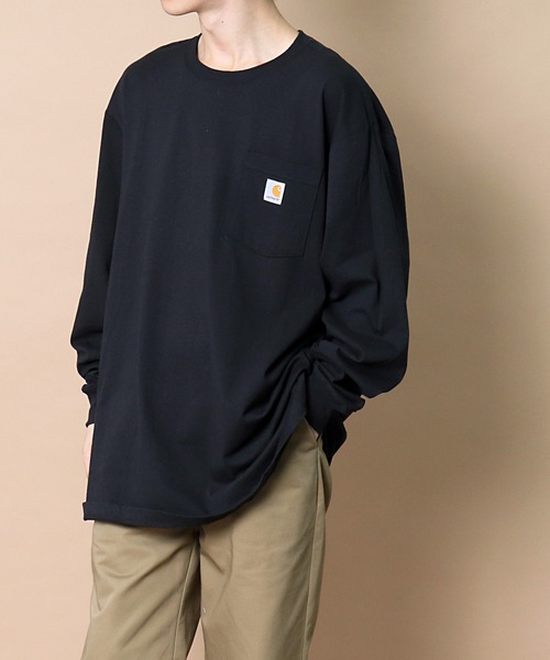 Carhartt(カーハート)の「【 Carhartt / カーハート 】 # K126 Workwear Pocket Long-Sleeve T-Shirts ワーカーポケットロングスリーブTシャツ(Tシャツ/カットソー・メンズ・ブラック/グレー/ライトグリーン/ネイビー/チャコールグレー・MEDIUM/LARGE/X-LARGE/SMALL)」の14枚目の写真
